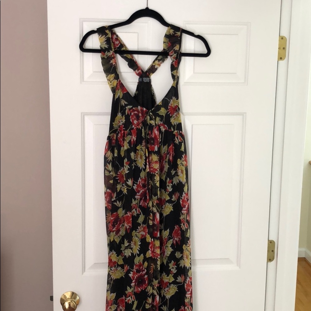 Maxi dress floral and black